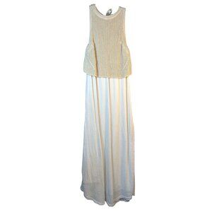 Moth Anthropologie Womens XS Maxi Dress Gauze Skirt Knit Top Casual Beachy